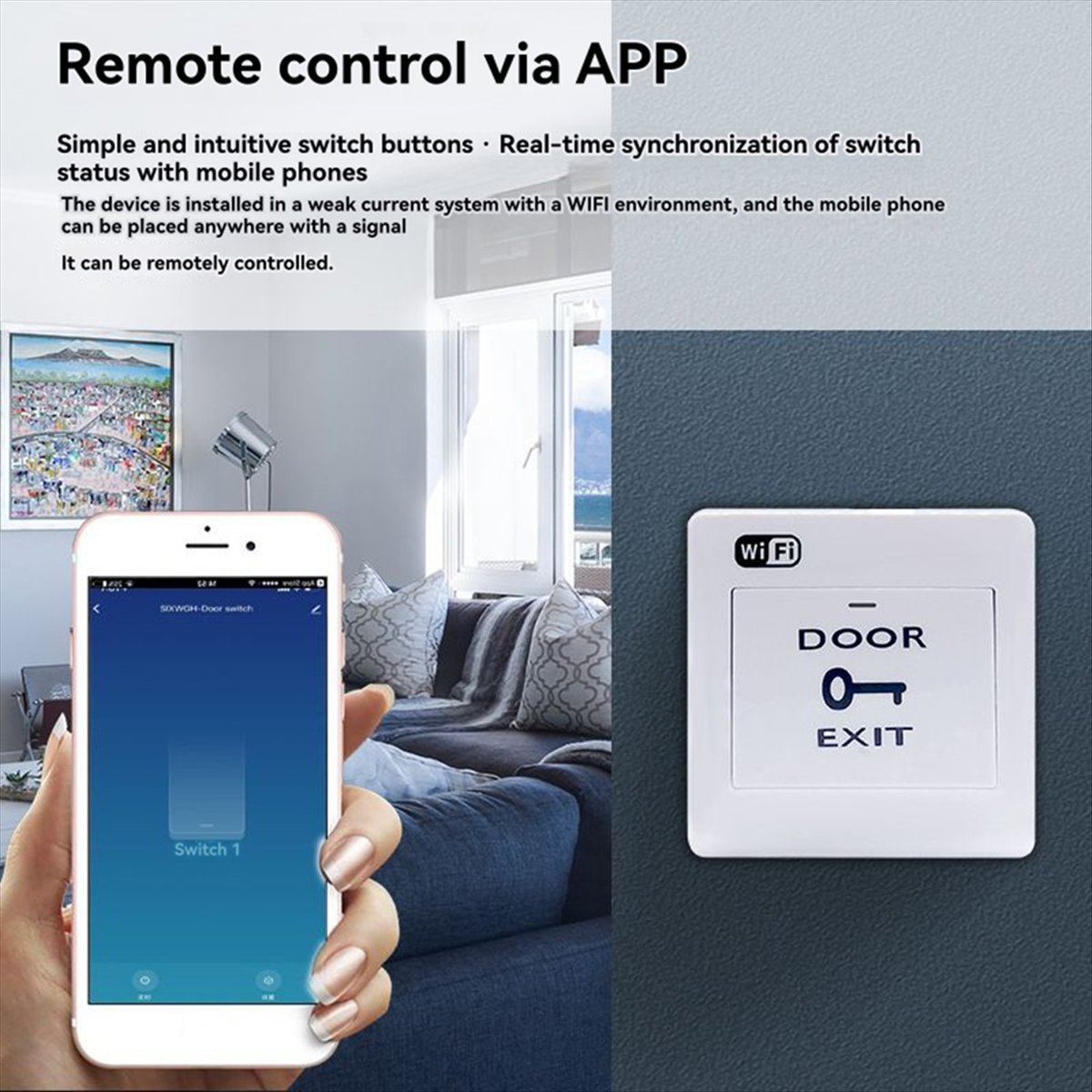 Exit Button Push To Release - DT82 Nuovo Pulsante di Uscita WiFi