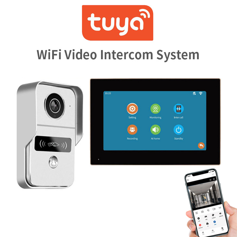 Access Control System Rfid Kit - Videocitofono Wi-Fi Tuya 1080P con Schermo