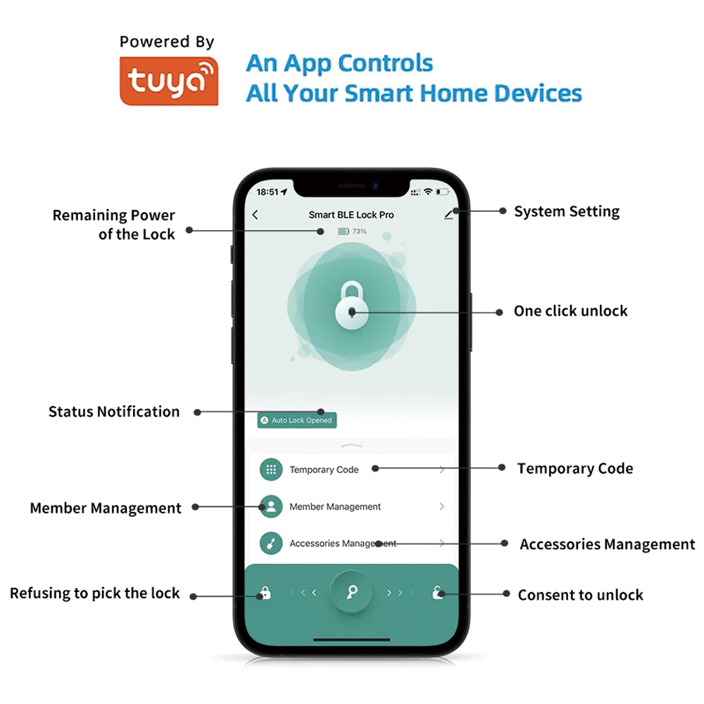 TYSH Tuya Smart Security Serra - Fingerprint Access Control Door recensione e prezzo
