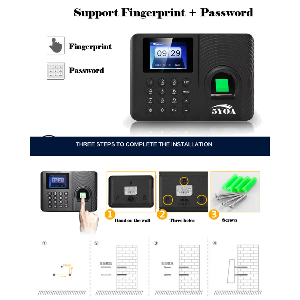 Sistema di rilevazione presenz - Biometric Time Attendance Machine recensione e prezzo