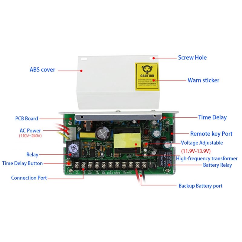 Alimentatore A24U DC 12V 5A pe - Access Control Power Supply 12V 5A recensione e prezzo