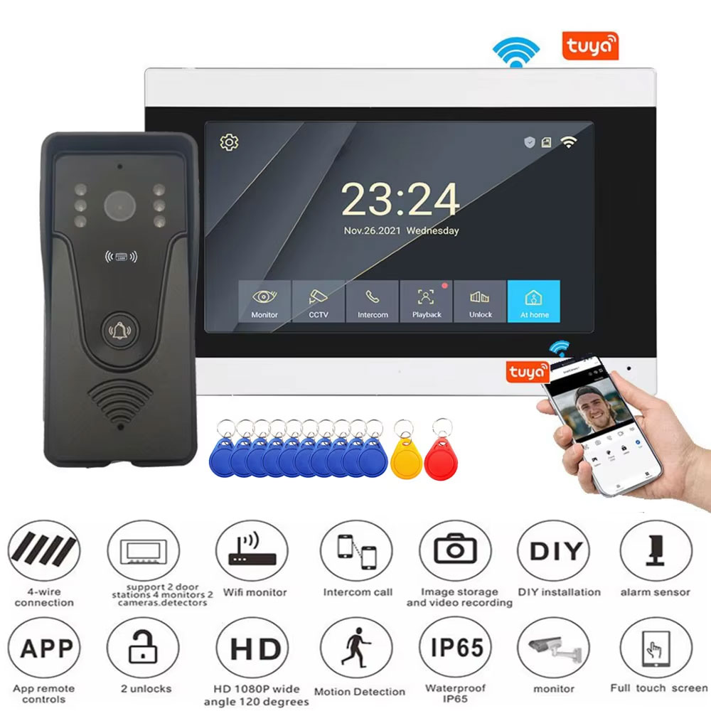 Tuya 1080P Touch Screen a colo - Access Control System Rfid Kit recensione e prezzo