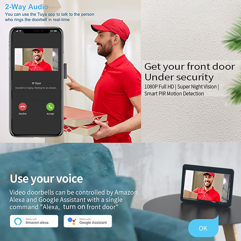 Videocitofono Wi-Fi Tuya 1080P - Access Control System Rfid Kit recensione e prezzo