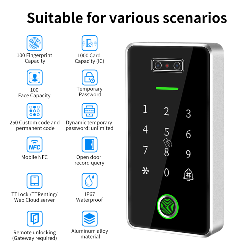 TTLOCK Tastiera biometrica per - Door Access Control Keypad Rfid recensione e prezzo